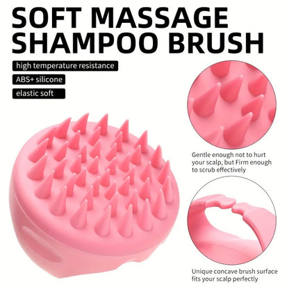 Gentle Silicone Scalp Massager & Shampoo Brush