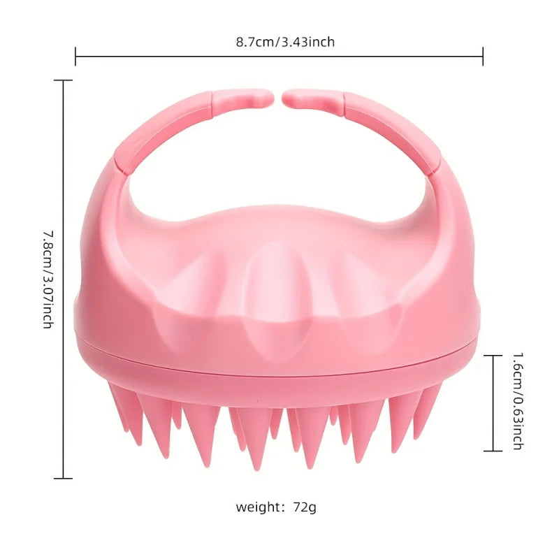 Gentle Silicone Scalp Massager & Shampoo Brush