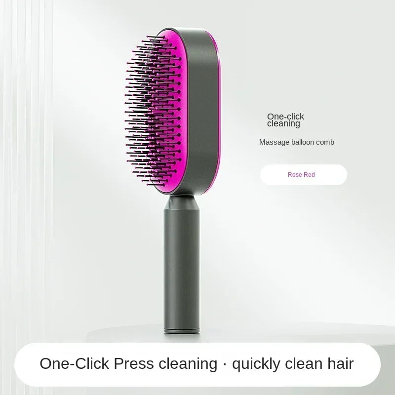 Pro-Clean 3D Airbag Self-Cleaning Hairbrush