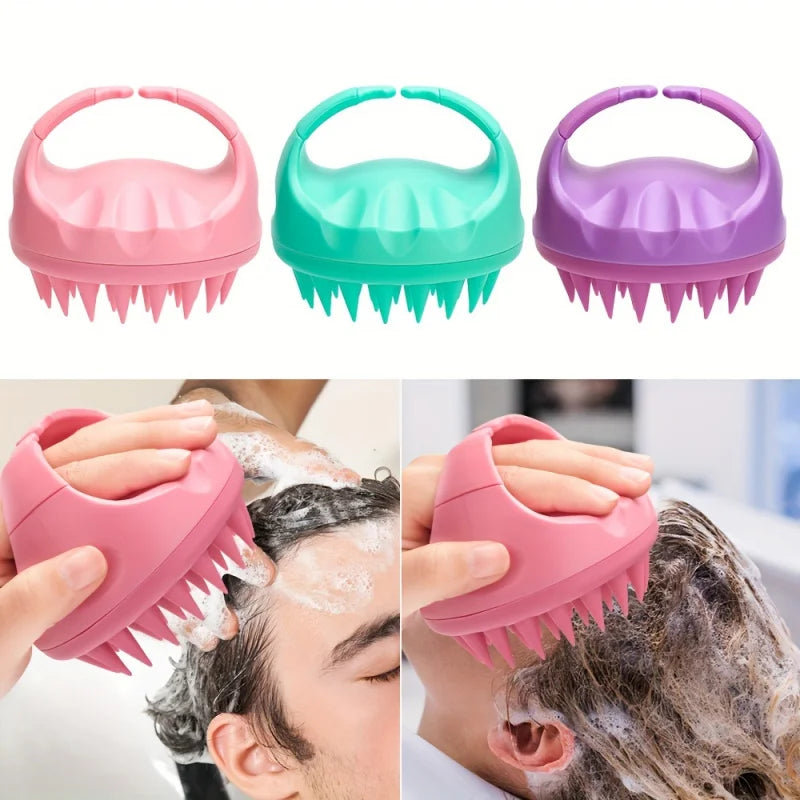 Gentle Silicone Scalp Massager & Shampoo Brush