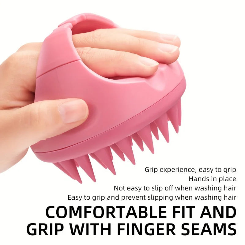 Gentle Silicone Scalp Massager & Shampoo Brush